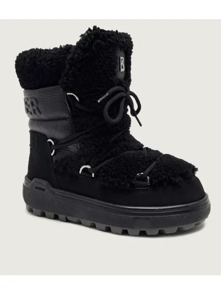 Bogner Bocanci Chamonix S 10 C | shearling | zamsz | piele negru