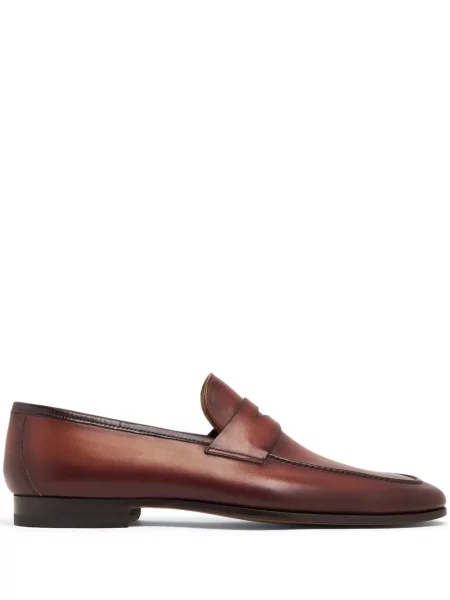 Pantofi loafer Magnanni din piele slip-on maro