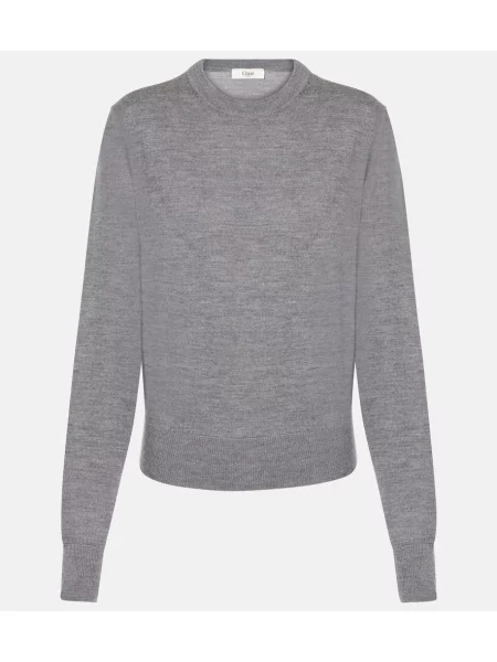 Pulover Chloé de lână gri