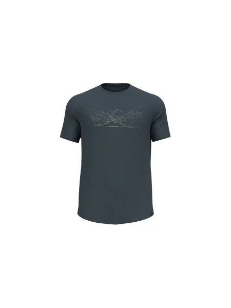 Tricou Odlo de lână albastru
