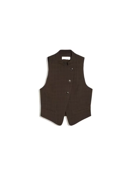 Bershka Vestă de costum / închis maro
