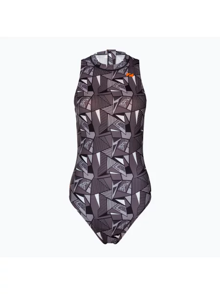Дамски бански костюм от една част OWS Renew High Neck black/white бяло