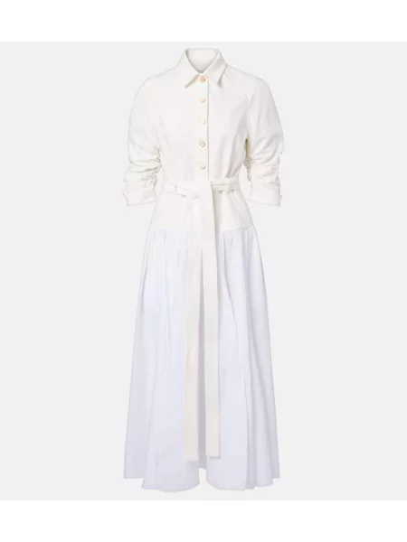 Rochie maxi Gabriela Hearst de in de costum alb