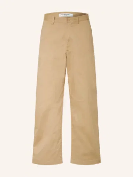 Lacoste Chinosy O Regularnym Kroju beige beżowe