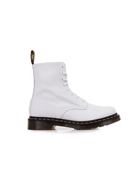 Botki Dr. Martens skórzane białe