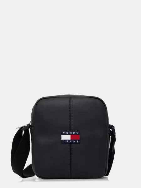 Tommy Jeans taška přes rameno z imitace kůže černá