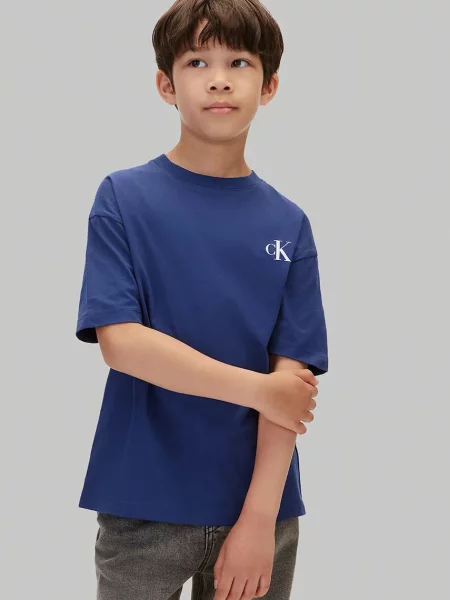 Calvin Klein Jeans majica za djecu od pamuka siva
