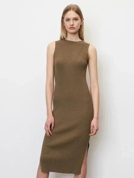 Marc O’Polo Сукня міді без підкладки коричневий