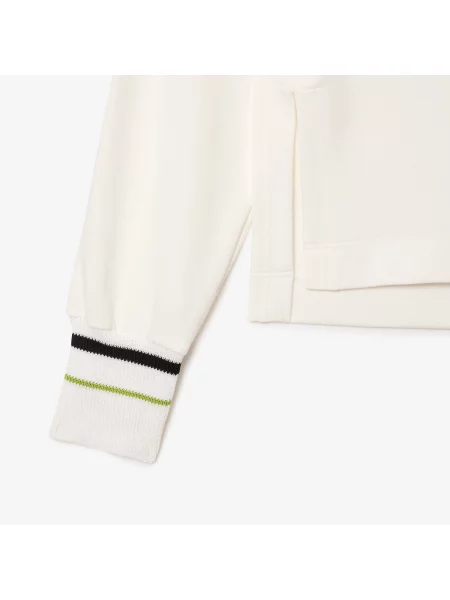 Lacoste Francuska Bluza Polarowa biała