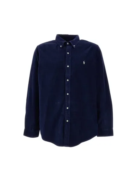 Koszula Polo Ralph Lauren sztruksowa niebieska