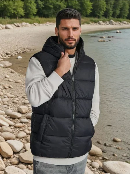 Sinsay Kamizelka pikowana czarny