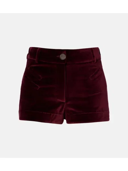 Pantaloni scurți Etro de catifea bordo