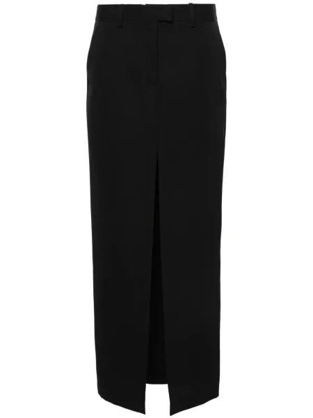 Spódnica midi Modes Garments wełniana do kolan czarna