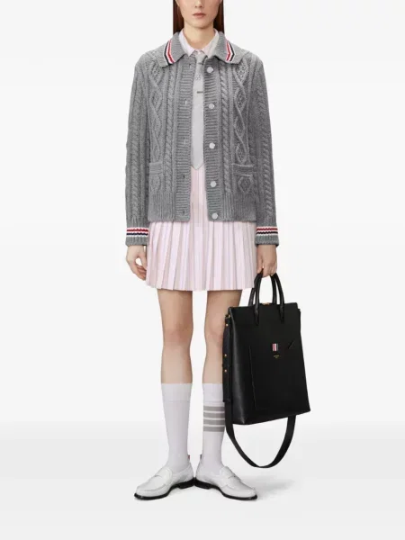 Cardigan Thom Browne tricotate gri