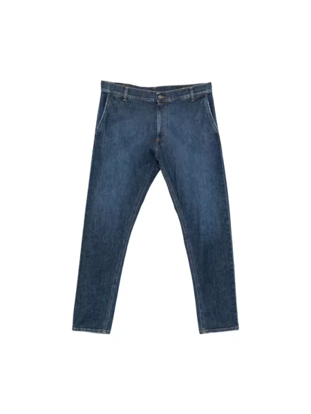 Jeansy straight leg Dondup niebieskie