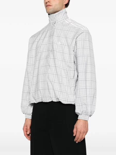 Pantaloni scurți Adidas în carouri alb