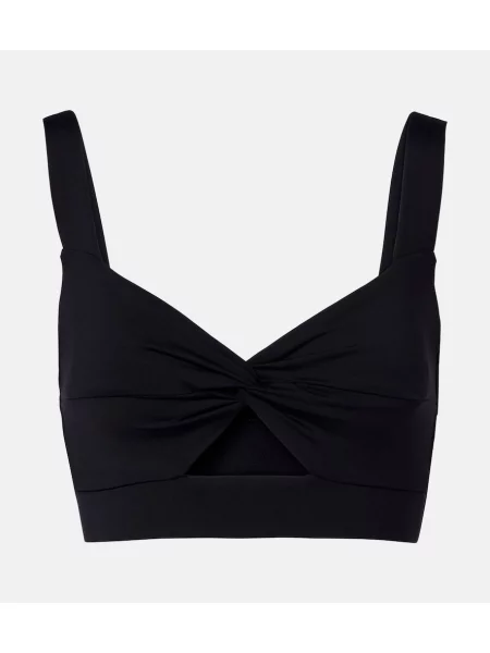 Sutien sport Norba cu volane negru