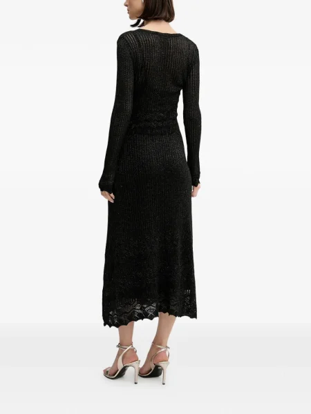 Odgovarati haljina Hoss Intropia s V-izrezom crna