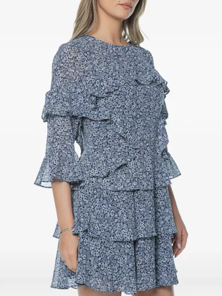 Rochie mini Michael Kors cu model floral cu imagine albastru