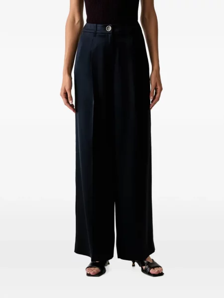 Pantaloni Guess din satin albastru