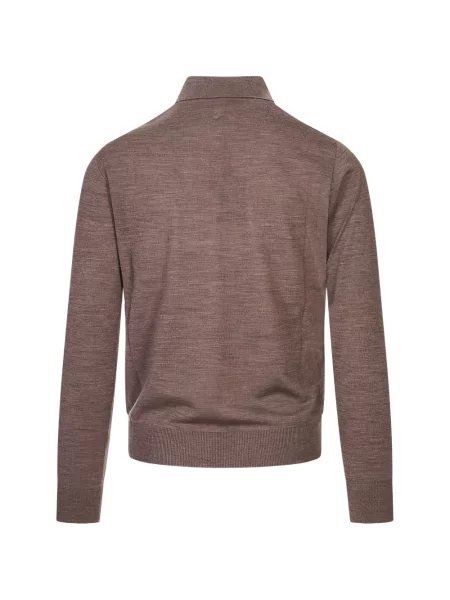 Lung tricou polo Canali maro