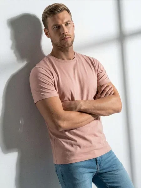 Sinsay koszulka basic różowy