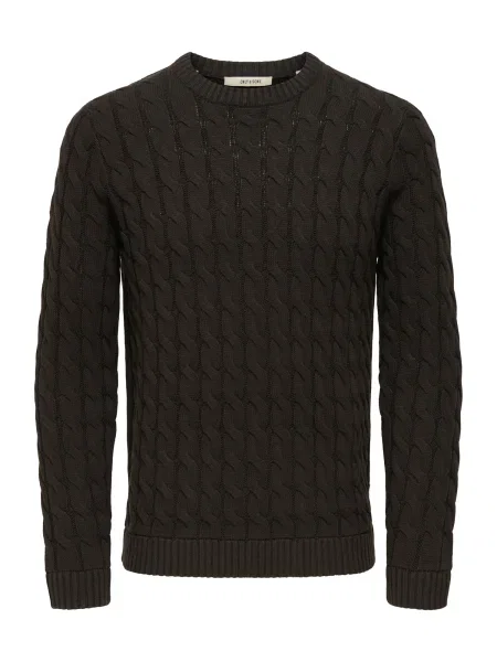 Only & Sons Pulover ONSKICKER închis maro