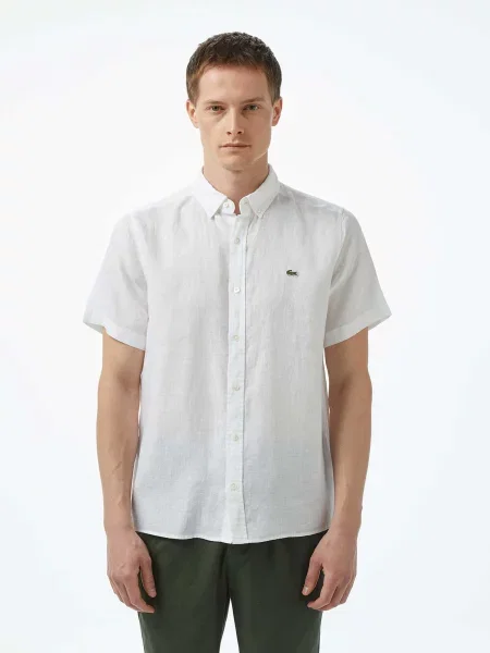 Лляна Сорочка Lacoste білий