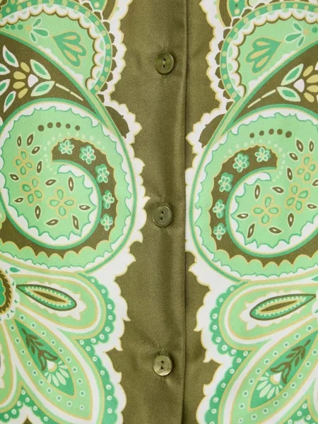 Cămașă Luisa Spagnoli cu imagine cu model paisley verde