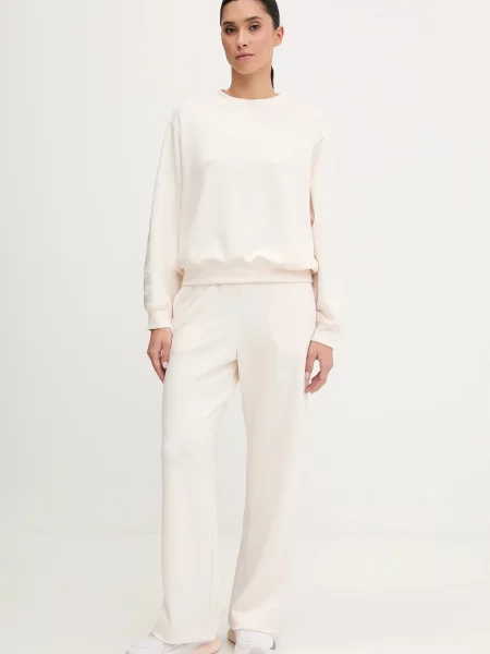 Banana Moon bluza Welljoy bordowy z nadrukiem LIV.WELLJOY beżowa