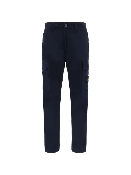 Pantaloni cargo Stone Island cu strasuri albastru