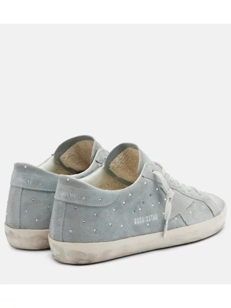 Semišové tenisky Golden Goose modrá