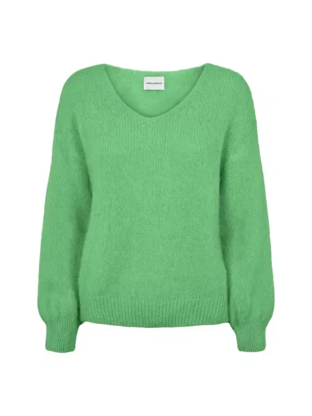 Sweter Americandreams wełniany zielony