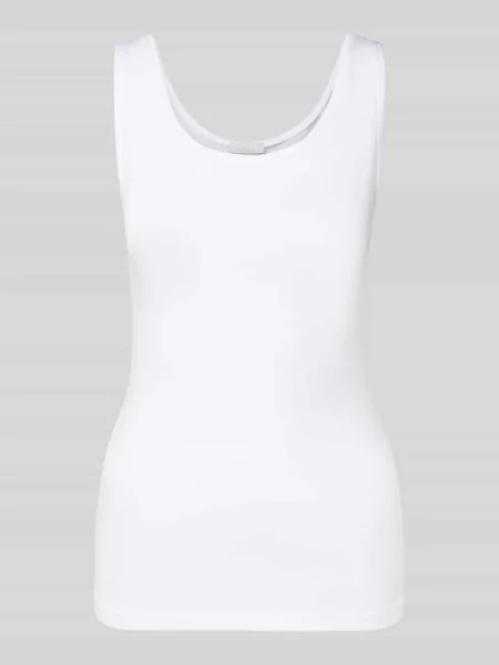 Top Hanro z okrągłym dekoltem biały
