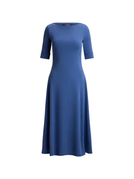 Rochie midi Lauren Ralph Lauren tricotate violet
