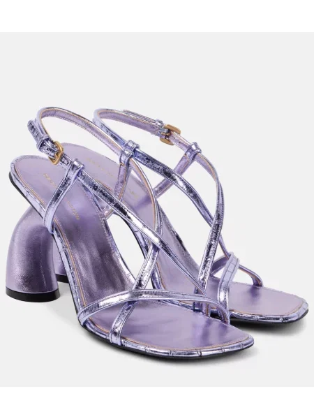 Sandale Dries Van Noten din piele violet