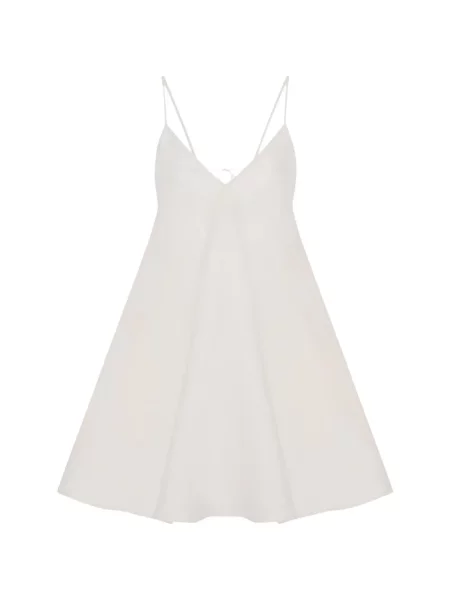 Rochie mini Another Tomorrow în linie A alb