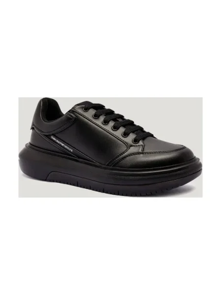 Emporio Armani Teniși din piele negru