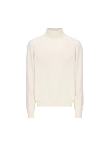 Sweter z golfem Tagliatore wełniany biały