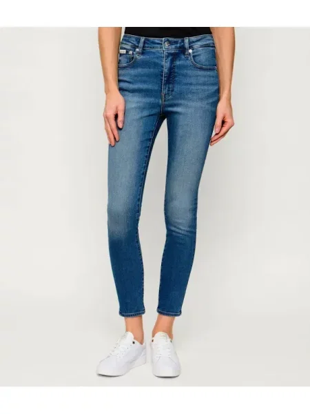 Calvin Klein Jeans Blugi | Skinny fit | high rise albastru