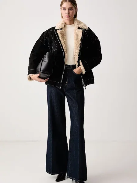 Liu Jo De blugi geacă | shearling negru