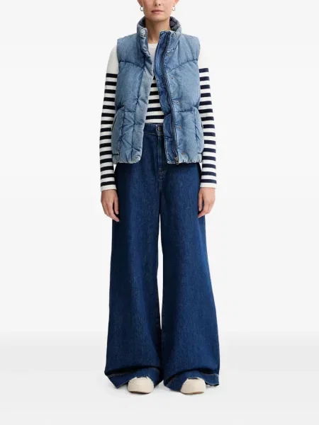 Pakowny kowbojska kurtka puchowa Levi's flanelowa niebieska