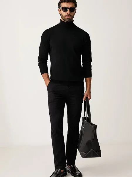 Lindbergh pantaloni pentru bărbați cu negru