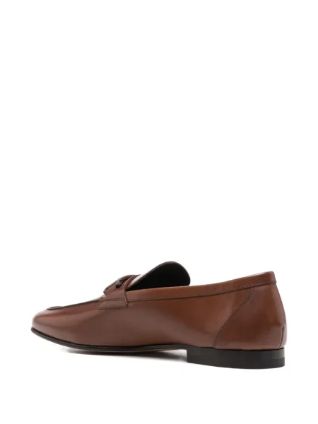 Pantofi loafer Tod's din piele cu bretele maro