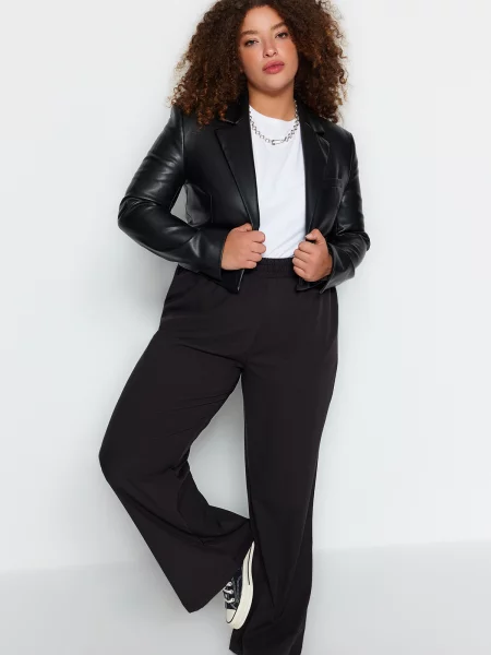 Hlače Trendyol črna