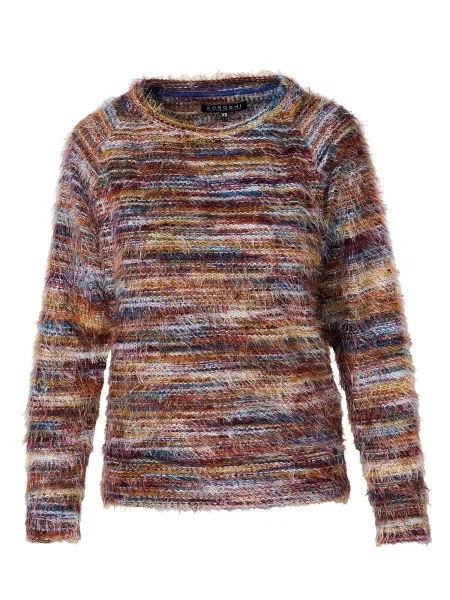 KOROSHI Pulover albastru ultramarin / maro / galben roșu