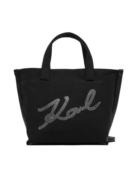 Karl Lagerfeld Pirkinių krepšys K/SIGNATURE' juoda