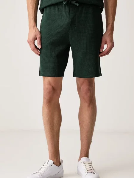 BOSS pantaloni scurți de loungewear pentru bărbați cu Waffle Shorts verde
