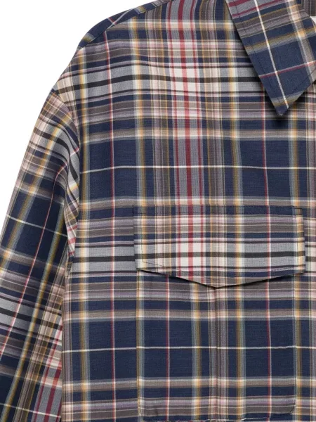 Koszula System w kratkę niebieska