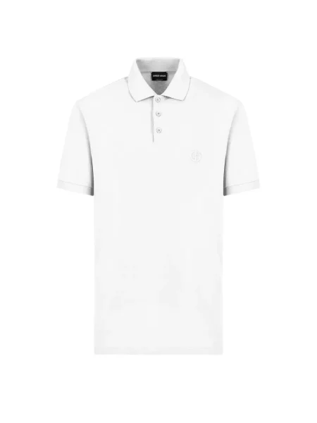Polo Giorgio Armani cu broderie alb